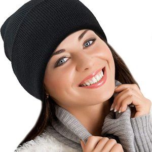 ABERCROMBIE & KENT Knit Beanie Hat in Black NWT